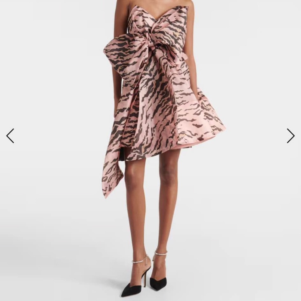 Zimmermann Pink and Black Animal Print Mini Dress size 1 fits 4-6